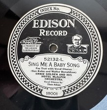 Edison Diamond Disc 52132: Ennie Golden Orch/B.A. Rolfe : Sing Me a Baby Song comprar usado  Enviando para Brazil