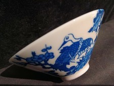 Excelente tigela DoLi chinesa de porcelana azul e branca *pássaro e flor* ZZ068 comprar usado  Enviando para Brazil