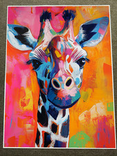 Colorful abstract giraffe for sale  House Springs