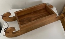 Peça central rústica, trenó de madeira, decoração de mesa feita à mão, 21”L x 7,5”W  comprar usado  Enviando para Brazil