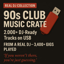 90s CLUB MUSIC CRATE – 2,000+ Tracks on USB – from a Real DJ! 3,400+ Gigs Played comprar usado  Enviando para Brazil