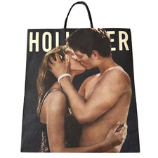 Sacola de compras Hollister beijando adolescentes 13,75 x 15,25 x 6 publicidade vazia comprar usado  Enviando para Brazil