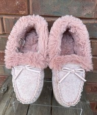 Chinelos femininos J Crew Factory couro rosa nuvem mocassim tamanho 7 arco comprar usado  Enviando para Brazil