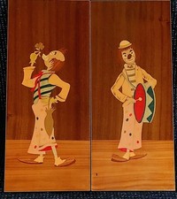 Esculturas de madeira vintage Walter Stahli "palhaços" feitas na Suíça (42cm x 18,5cm) comprar usado  Enviando para Brazil