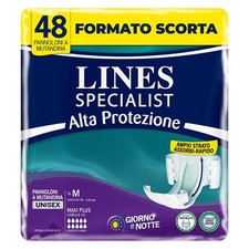 Lines Specialist Pieluchy Maxi Plus - Wysoka ochrona przed nietrzymaniem moczu dla dorosłych, M G na sprzedaż  PL