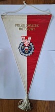 Używany, Speedway proporczyk Polska PZM Polski Zwiazek Motorowy na sprzedaż  Wysyłka do Poland