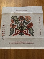 Flowers ribbon needlepoint for sale  York