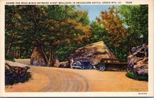 Cartão postal VT Green Mountains - Entalhe de contrabandistas - Estrada entre pedras gigantes, usado comprar usado Cartão postal VT Green Mountains - Entalhe de contrabandistas - Estrada entre pedras gigantes, usado comprar usado  Enviando para Brazil