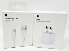 Cabo de carregamento Lightning para USB original Apple 1M com adaptador de alimentação USB 5W branco comprar usado  Enviando para Brazil