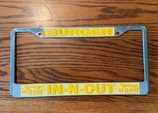 Porta-placa/quadro de hambúrguer In-N-Out - Metal sólido (antigo década de 1980) amarelo! comprar usado  Enviando para Brazil