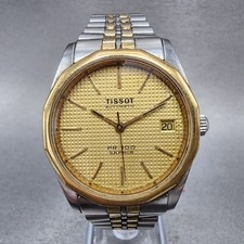 Relógio automático masculino Tissot PR100 34mm mostrador dourado data de dois tons rodadas vintage, usado comprar usado  Enviando para Brazil