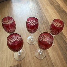 red bohemian glass for sale  BASINGSTOKE