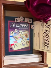 Scrabble set wooden for sale  HASLEMERE