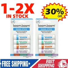 4X BoomBoom Essential Oil Menthol Inhaler Aromatherapy Inhaler Nasal Stic 1-2Pcs comprar usado  Enviando para Brazil