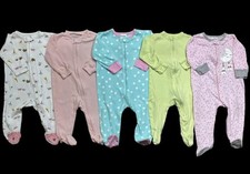 Lote de pijama de algodão com zíper para bebê menina 6 meses 6 a 9 meses Carter's comprar usado  Enviando para Brazil