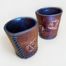 Leather dice cups for sale  GREAT YARMOUTH