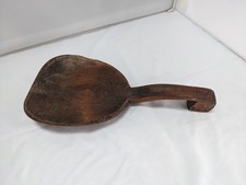 "Cuchara paleta de mantequilla de madera antigua tallada rústica casa de campo americana 9,5""" segunda mano  Embacar hacia Mexico