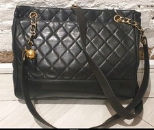 Chanel black leather for sale  LONDON