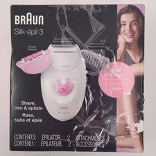Braun Silk epil 3 SE3-270 5320 Herramienta depilación y recorte de afeitado rosa *Usado segunda mano  Embacar hacia Mexico