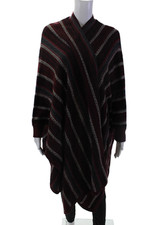 Cardigã Bailey 44 feminino listrado aberto frontal poncho suéter vermelho tamanho XS, usado comprar usado  Enviando para Brazil