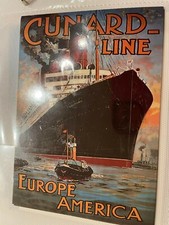 Cartão postal de navio de cruzeiro - Cartão pôster Cunard Line , usado comprar usado  Enviando para Brazil
