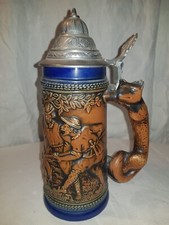 Vintage bierkrug jagdmotiv gebraucht kaufen  Rellingen