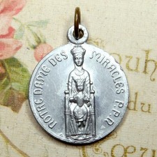 Nossa Senhora dos Milagres. Santa Maria e Jesus. Pingente religioso antigo. Medalha grande. comprar usado  Enviando para Brazil