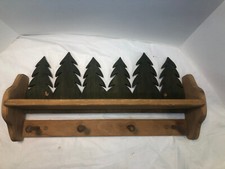 Usado, Prateleira de parede estilo country rústico vintage madeira casaco primitivo rack pinheiro 23,5" comprar usado  Enviando para Brazil
