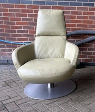 Natuzzi leather swivel for sale  BRACKNELL