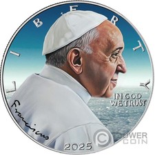 FRANCISCO In Memoriam Papa Francisco 1 Oz moeda de prata US$ 1 EUA 2025, usado comprar usado  Enviando para Brazil