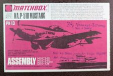 1974 Matchbox P-51D Mustang kit de modelo de aeronave instruções PK-13 comprar usado  Enviando para Brazil