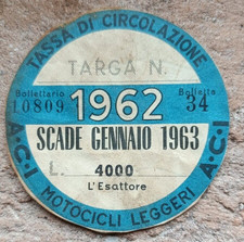 Bollo aci 1962 usato  Perugia