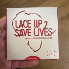 Cadarço Nike 2 Save Lives cadarços vermelhos 90cm projetado para combater a AIDS novo com etiquetas, usado comprar usado  Enviando para Brazil