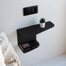 Stoliki nocne MILUKA GEOMI czarne 40x20cm metal 2 poziomy, używany na sprzedaż  PL