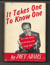 It Takes One To Know One signed Joey Adams book Joke Telling Tips Radio star, usado comprar usado  Enviando para Brazil