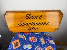 Placa vintage Don's Sportsmans barra de madeira parede homem caverna com cabide de corrente, usado comprar usado  Enviando para Brazil