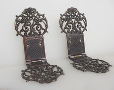 Usado, Dobradiças de metal vintage para móveis ferragens alças antigas dobradiça armário caixa 7"L comprar usado  Enviando para Brazil