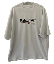Camiseta Balenciaga guarda-roupa unissex logotipo branco tamanho grande L autêntica Portugal #19, usado comprar usado  Enviando para Brazil