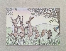 Usado, Desenho original de animais Aceo. Assinado. 'The Conga'. KB comprar usado  Enviando para Brazil