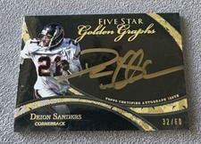 2014 Topps Five Star Deion Sanders Golden Graphs autógrafo automático /60 Falcons comprar usado  Enviando para Brazil