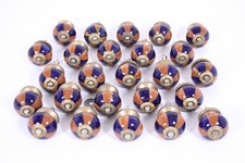 Lote de 25 tiradores de perillas de cerámica de porcelana oxidada y azul de 1,5" segunda mano  Embacar hacia Mexico