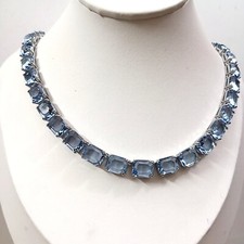 Colar de tênis SWAROVSKI Millenia corte octógono cor gradiente azul ródio comprar usado  Enviando para Brazil