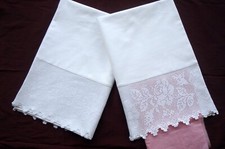 White pillowcases vintage for sale  CREWKERNE