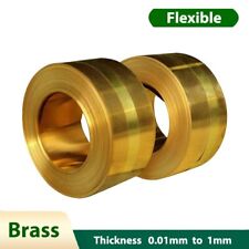 Fita de latão bobina folha folha placa flexível latão puro 5mm a 400mm largura comprar usado  Enviando para Brazil