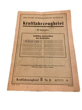 Kfz brief ddr gebraucht kaufen  Mellingen