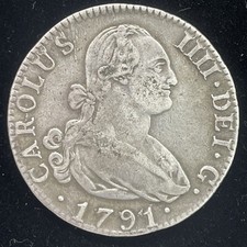Moeda de prata Espanha 4 reais 1791 MF comprar usado  Enviando para Brazil