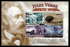 Libéria 2005 - Júlio Verne - Arte - Folha de 4 Selos - Scott #2333 - MNH comprar usado  Enviando para Brazil