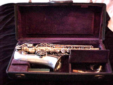 Usado, VINTAGE Prata 1914 C.G. Saxofone alto Conn Ltd. A ~ L tom baixo 1119954 / estojo comprar usado  Enviando para Brazil