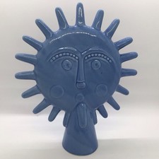 Blue ceramic sun for sale  North Haven