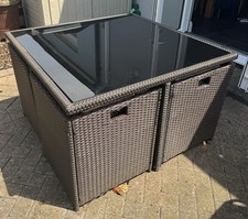patio rattan wicker table chairs for sale  ROCHFORD